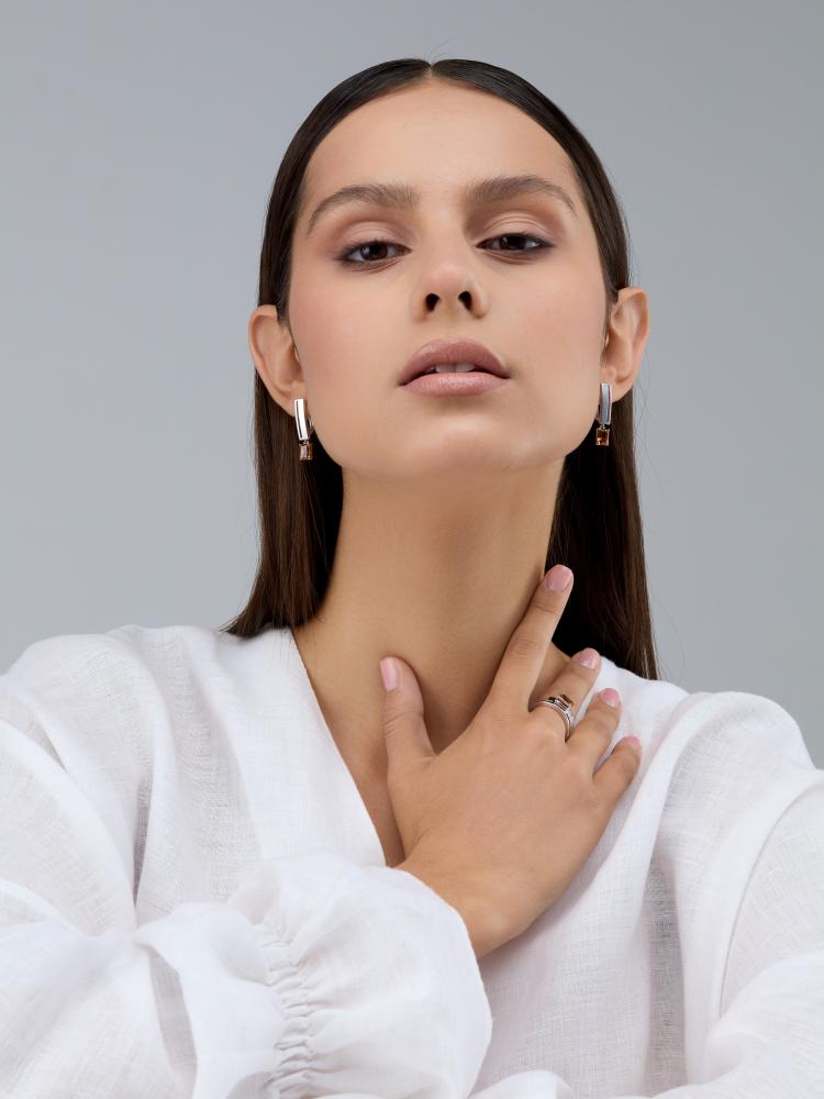 Серьги из серебра 02-4436/00СТ-00