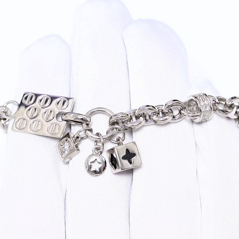 Браслет из родированого серебра 925 пробы с070242