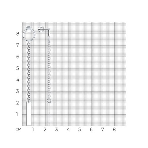 Пусеты из родированого серебра 925 пробы 94024299