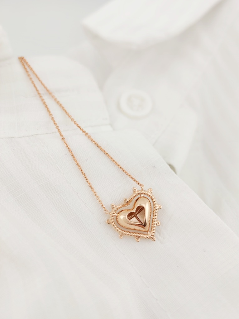 Колье из красного золота 585 пробы 770161