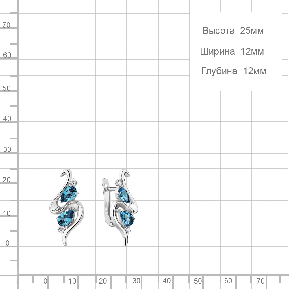 Серьги из серебра 4765908А