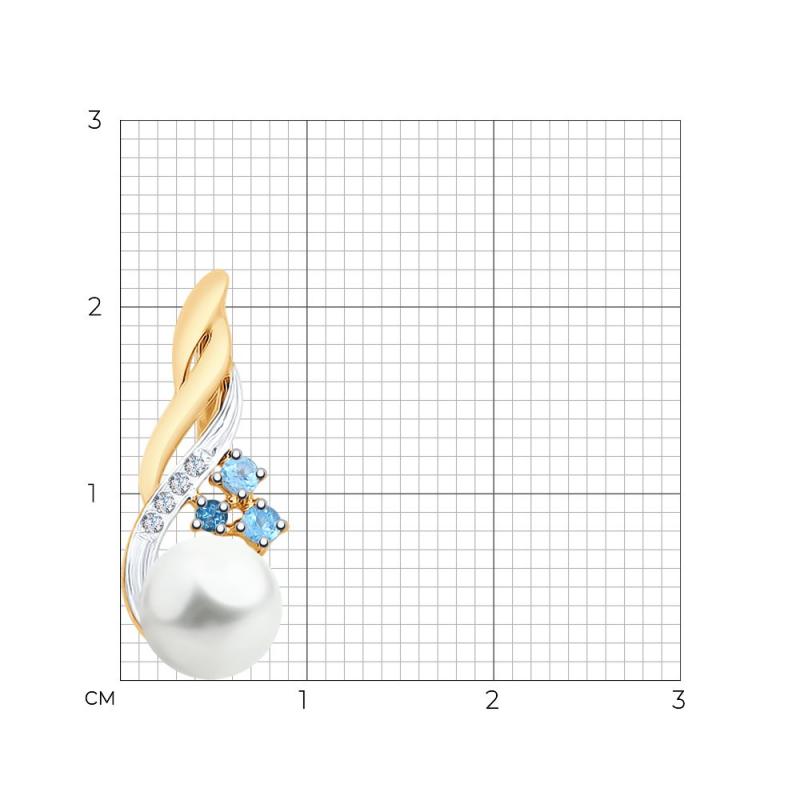 Подвеска из красного золота 585 пробы 793058