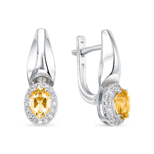 Серьги из серебра 02-0325/00ЦТ-00