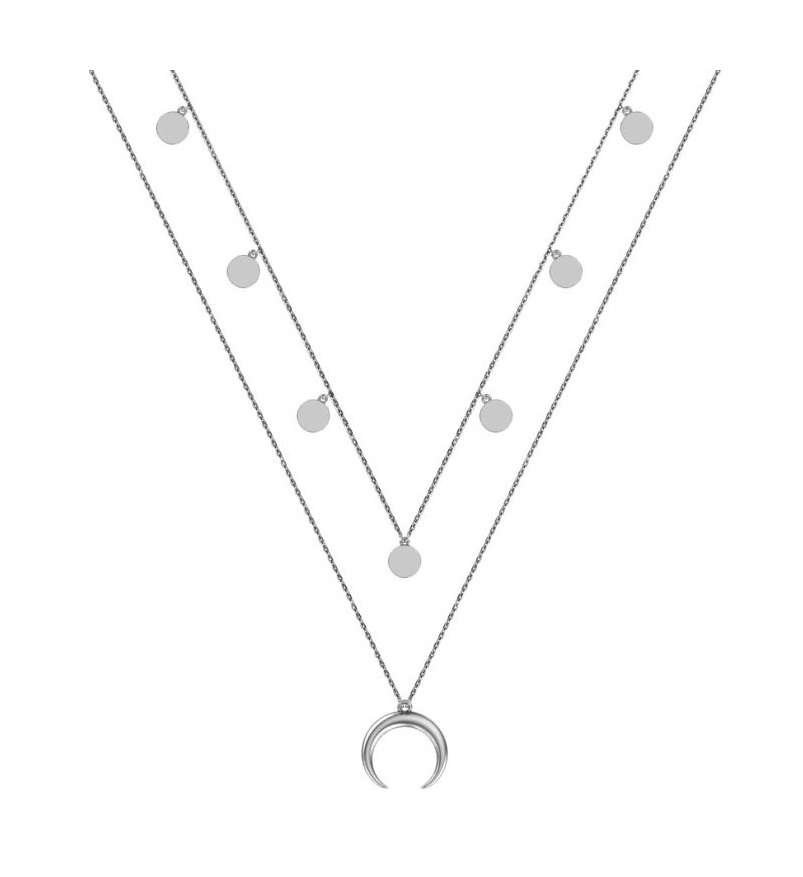 Колье из родированого серебра 925 пробы 0320383-00245