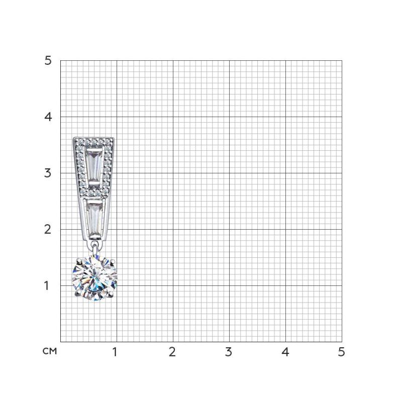 Подвеска из родированого серебра 925 пробы 94031983