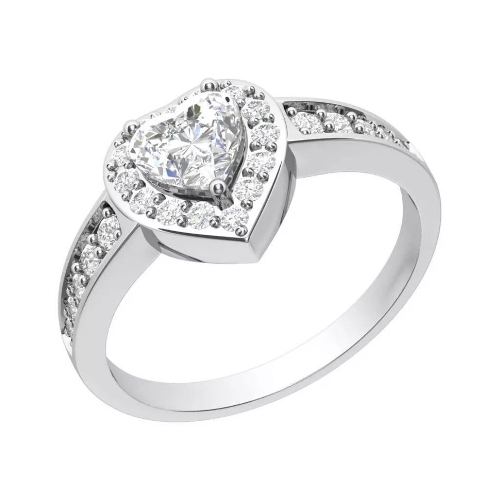 Кольцо из родированого серебра 925 пробы 0101649-00775