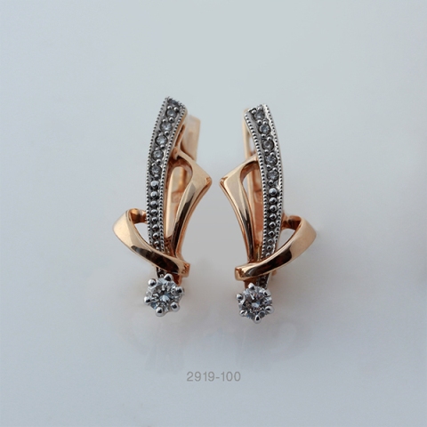 Серьги из золота 22919-100