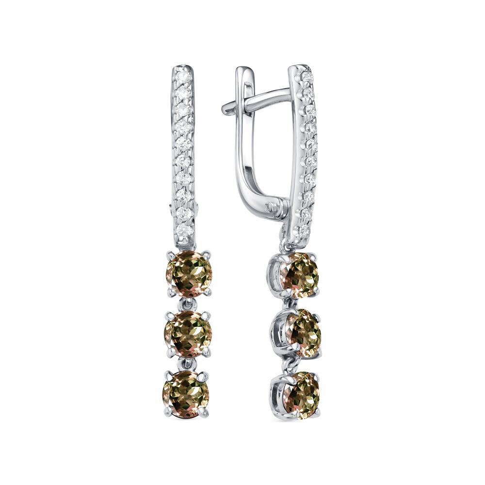Серьги из серебра 02-1593/00СТ-00