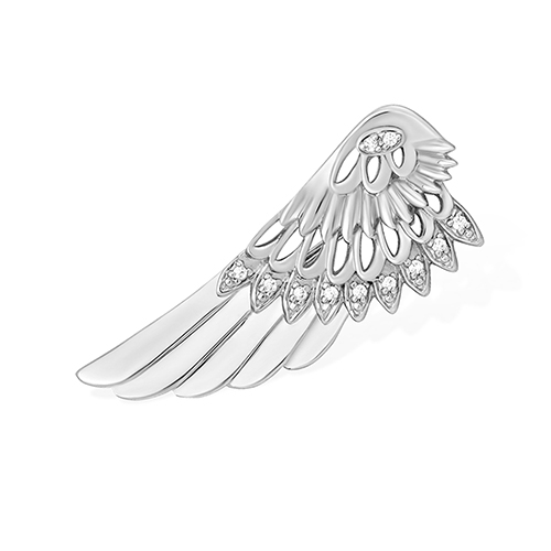 Брошь из родированого серебра 925 пробы 1510011700