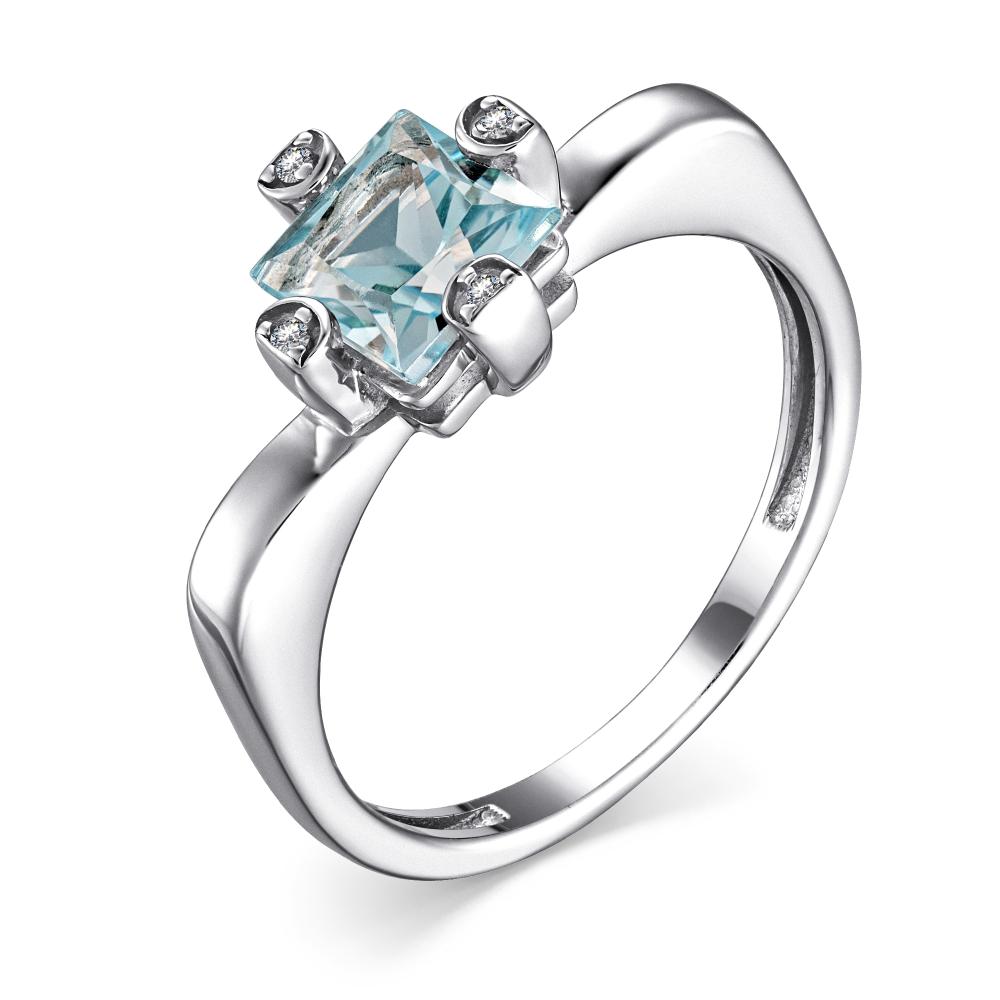 Кольцо из родированого серебра 925 пробы 01-4002/00ТБ-00