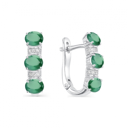 Серьги из серебра 02-0263/00АГ-00