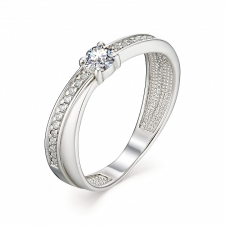 Кольцо из родированого серебра 925 пробы 01-0934/00КЦ-00