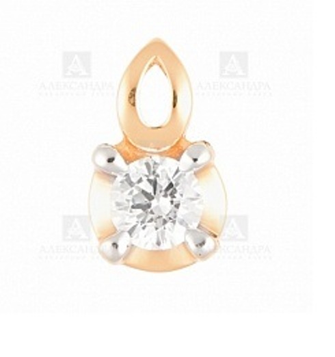 Подвеска из красного золота 585 пробы п957-01