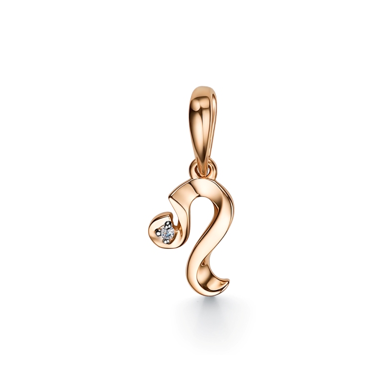 Подвеска из красного золота 585 пробы 34214-100 с бриллиантом