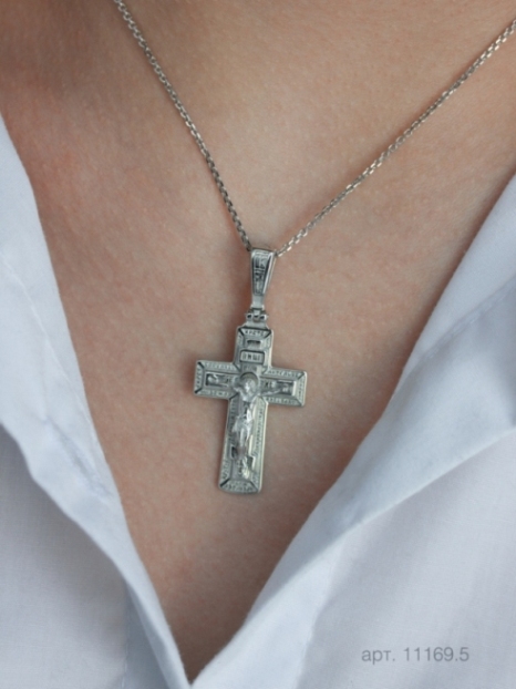Крест из серебра 11169