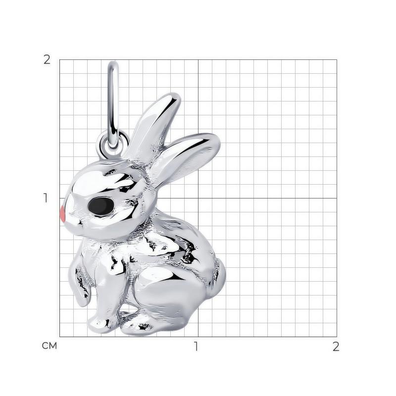 Подвеска из родированого серебра 925 пробы 94033048