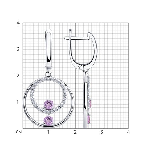 Серьги из серебра 92022261