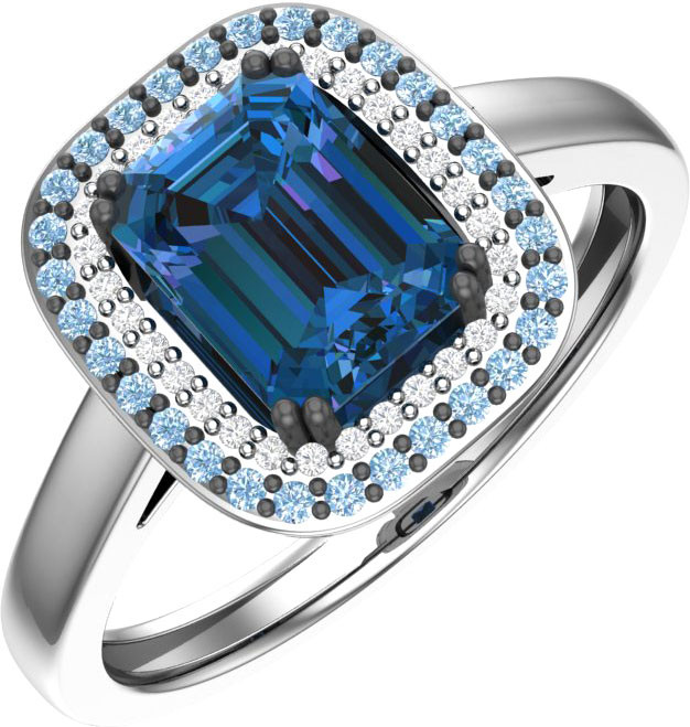 Кольцо из родированого серебра 925 пробы 1100939-04275