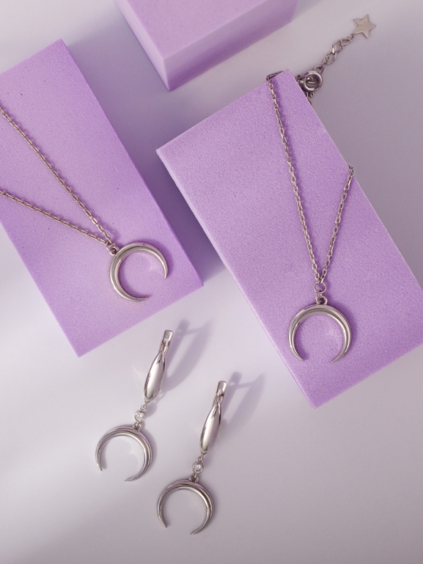 Серьги с английским замком женские из родированого серебра 925 пробы 0201477-00775