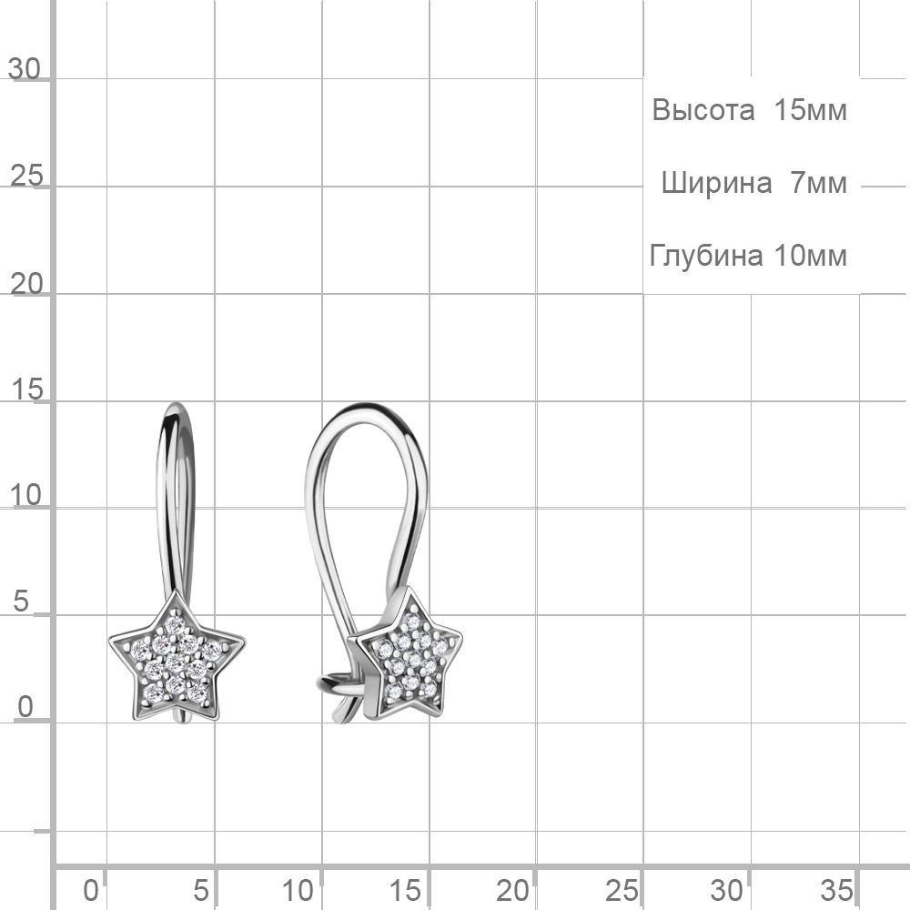 Серьги из серебра 490029