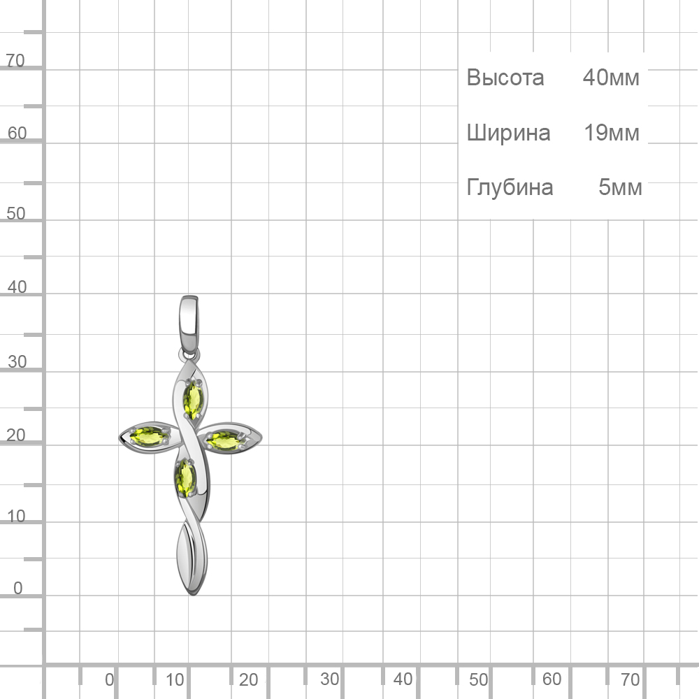 Крест из серебра 2521007