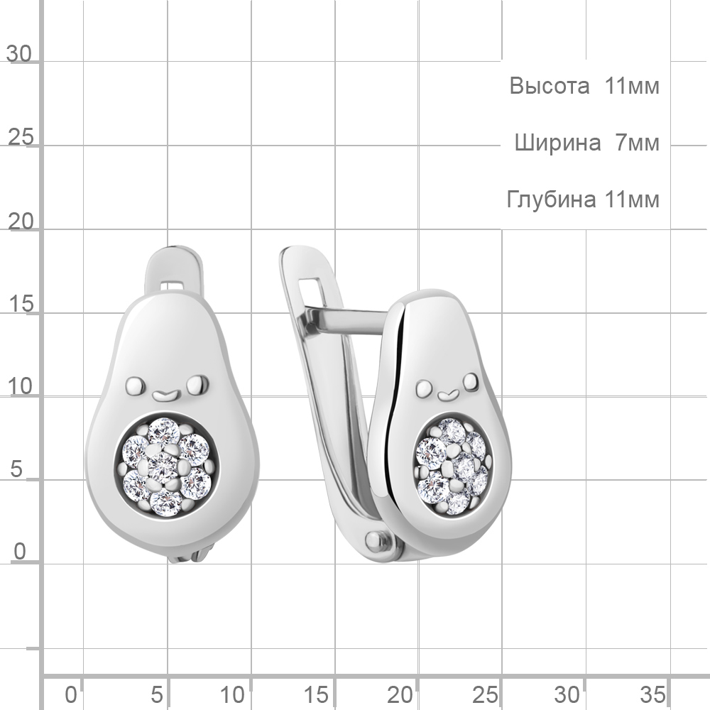 Серьги из серебра 49338А