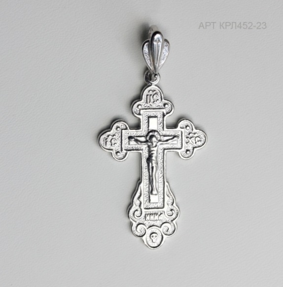 Крест из черненого серебра 925 пробы КРЛ452-23
