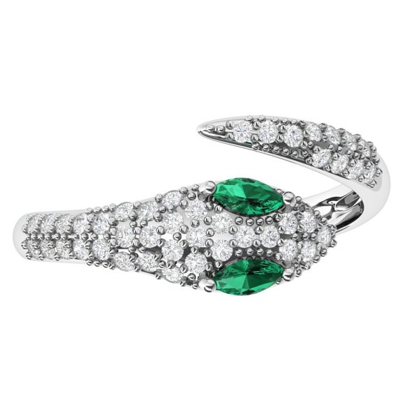 Кольцо из серебра 1101524-00455 Змея