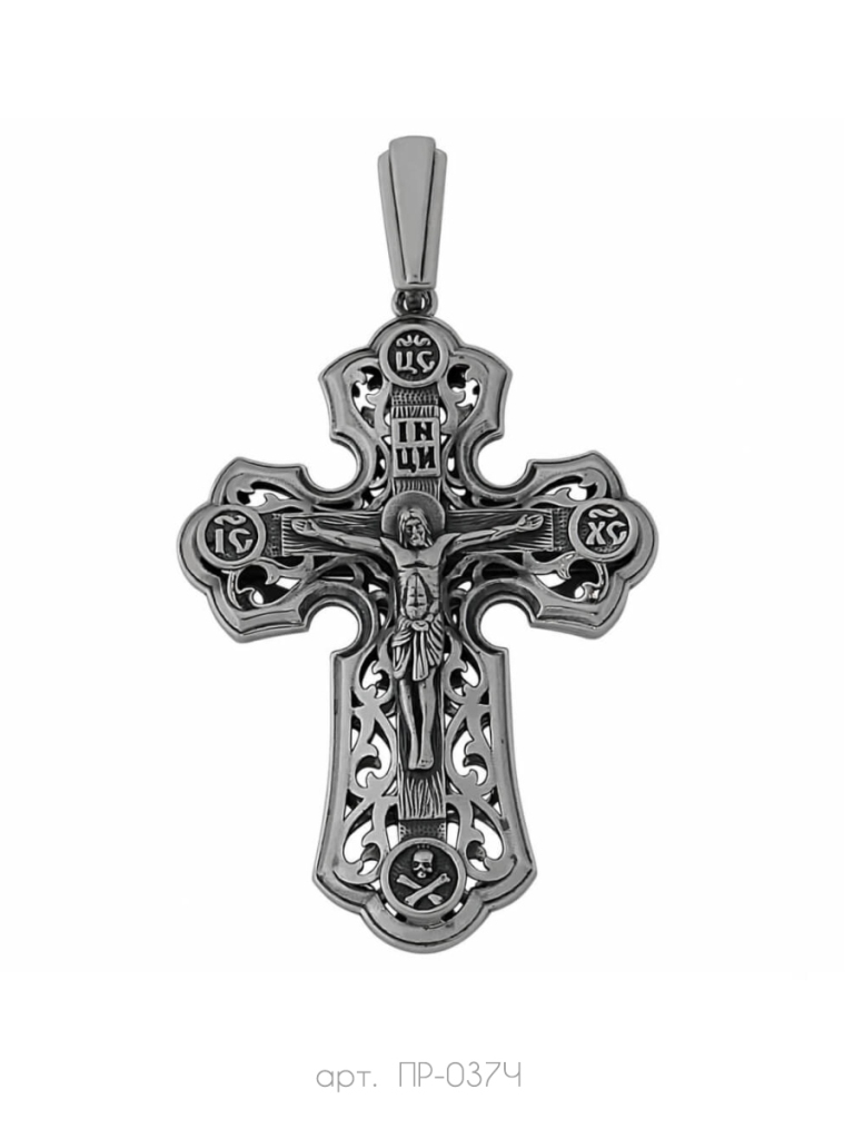 Крест из черненого серебра 925 пробы ПР-037Ч
