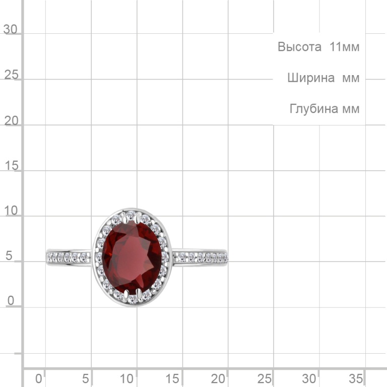 Кольцо из серебра 6523203А