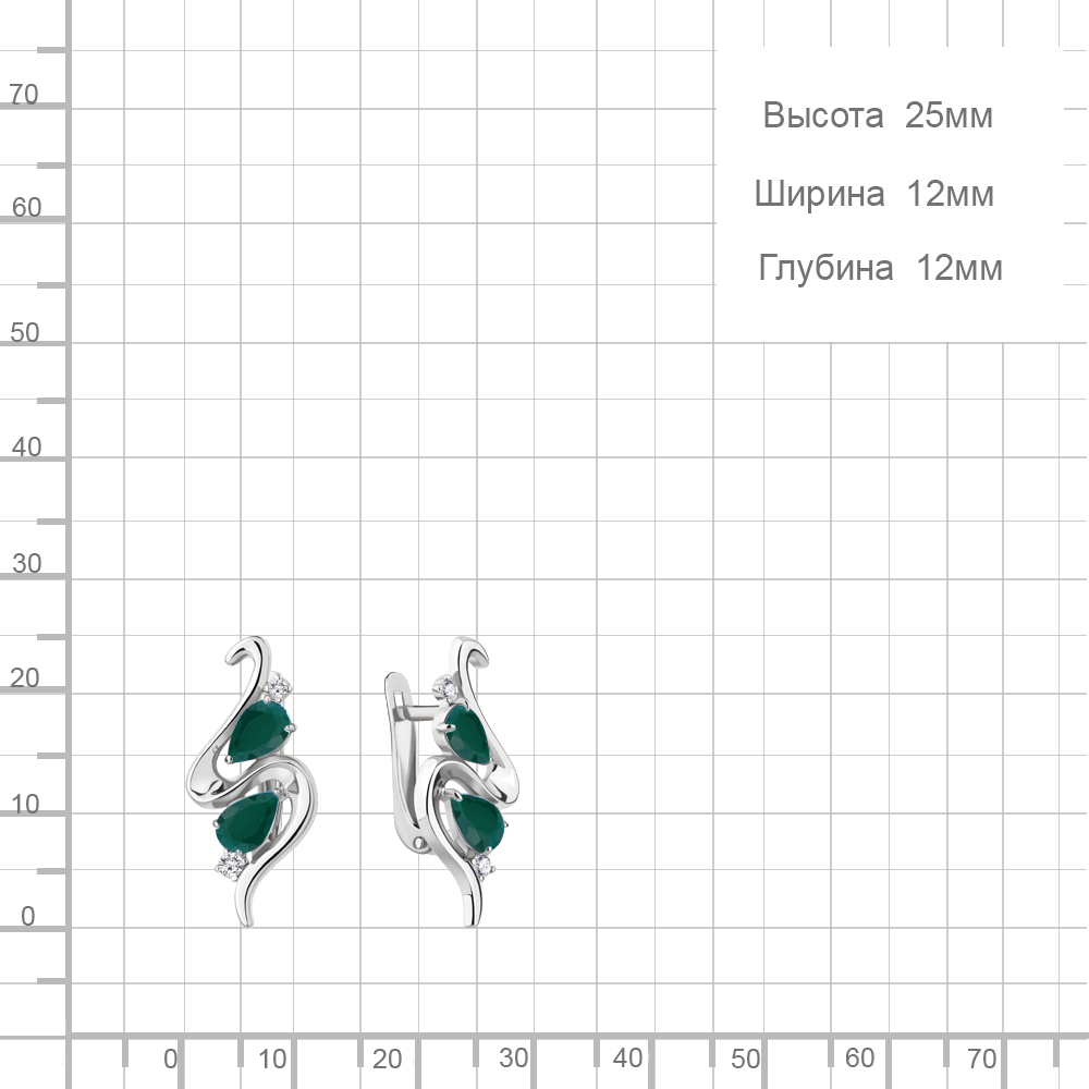 Серьги из серебра 4765909А