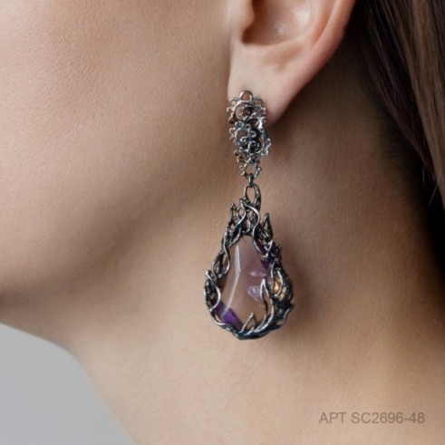 Серьги из серебра SC2696-48