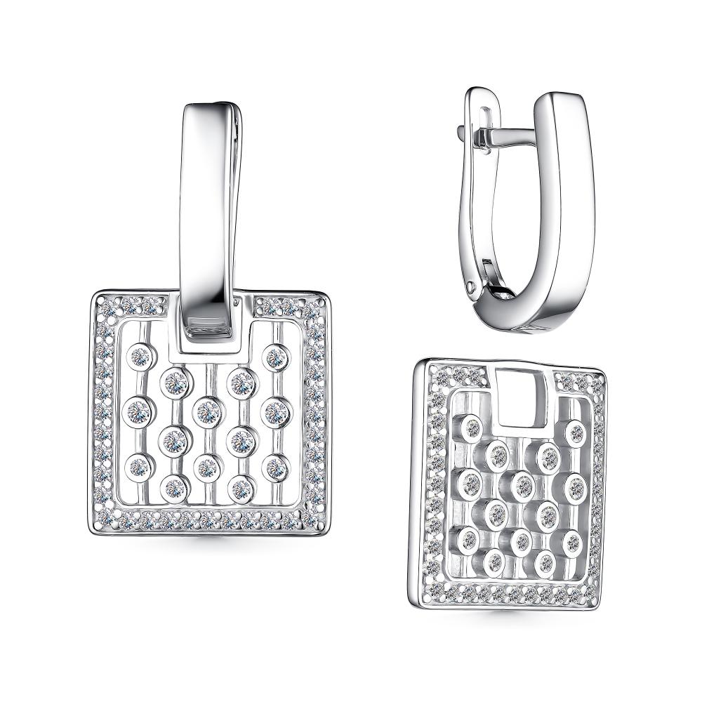 Серьги из серебра 02-3944/00КЦ-00
