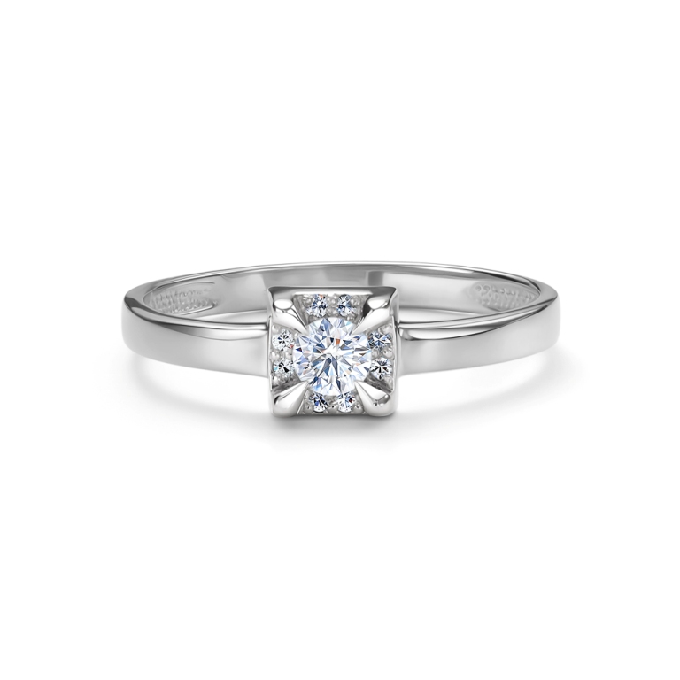 Кольцо из белого золота 585 пробы 16808-200 с бриллиантом