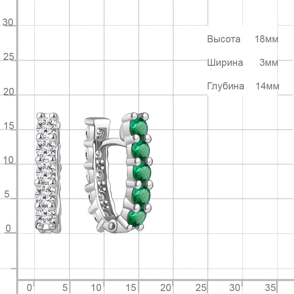 Серьги из серебра 49851АГ