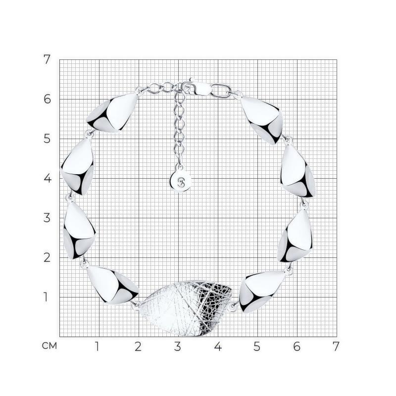 Браслет из родированого серебра 925 пробы 94050700