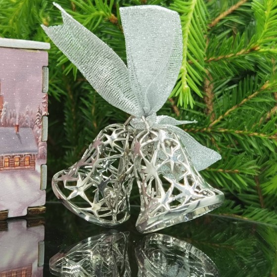 Сувенир из серебра 8842 Колокольчики рождественские