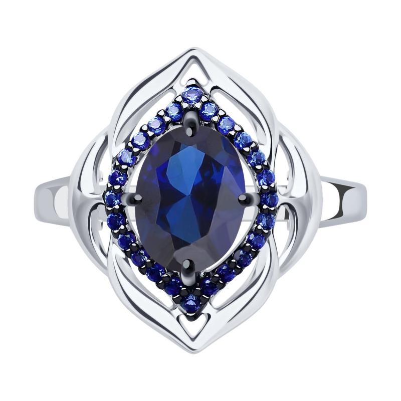 Кольцо из родированого серебра 925 пробы 88010035