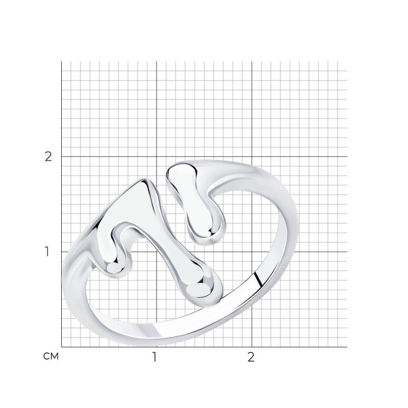 Кольцо из родированого серебра 925 пробы 94013147