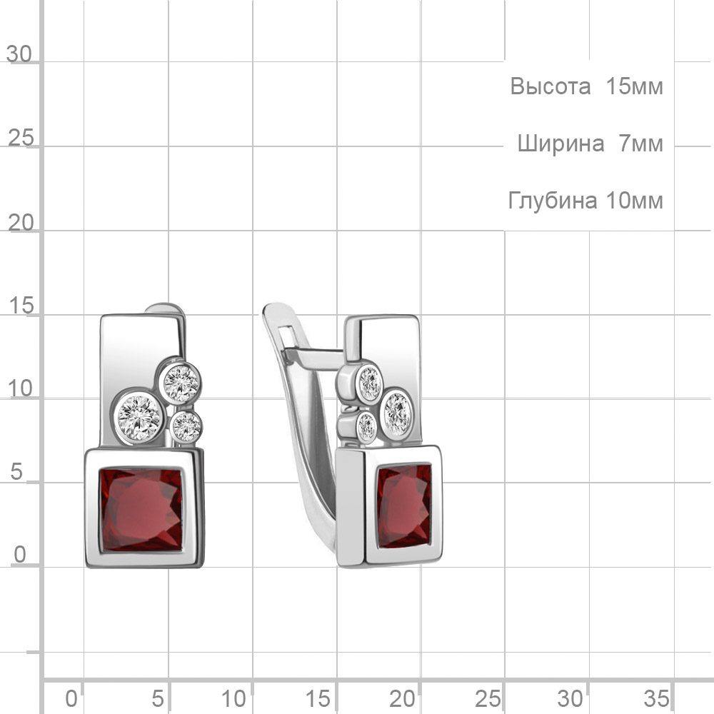 Серьги из серебра 4771103А