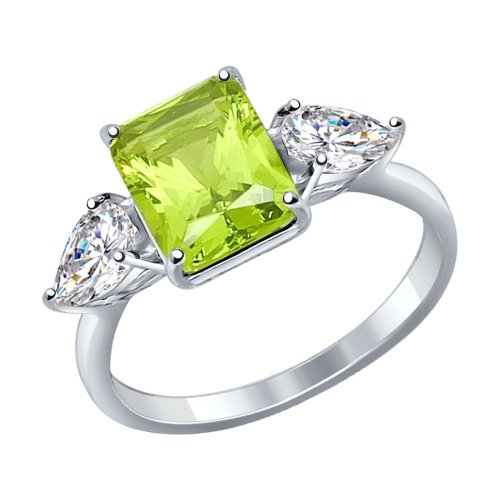 Кольцо из родированого серебра 925 пробы 92011286