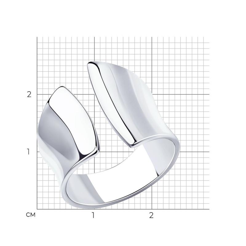 Кольцо из родированого серебра 925 пробы 94013196