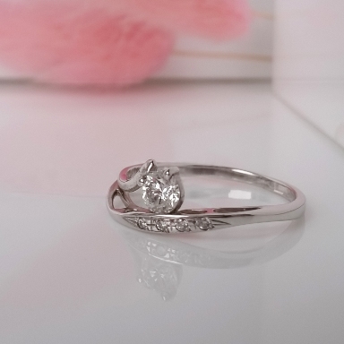 Кольцо из белого золота 585 пробы СБ110-6191 с бриллиантом