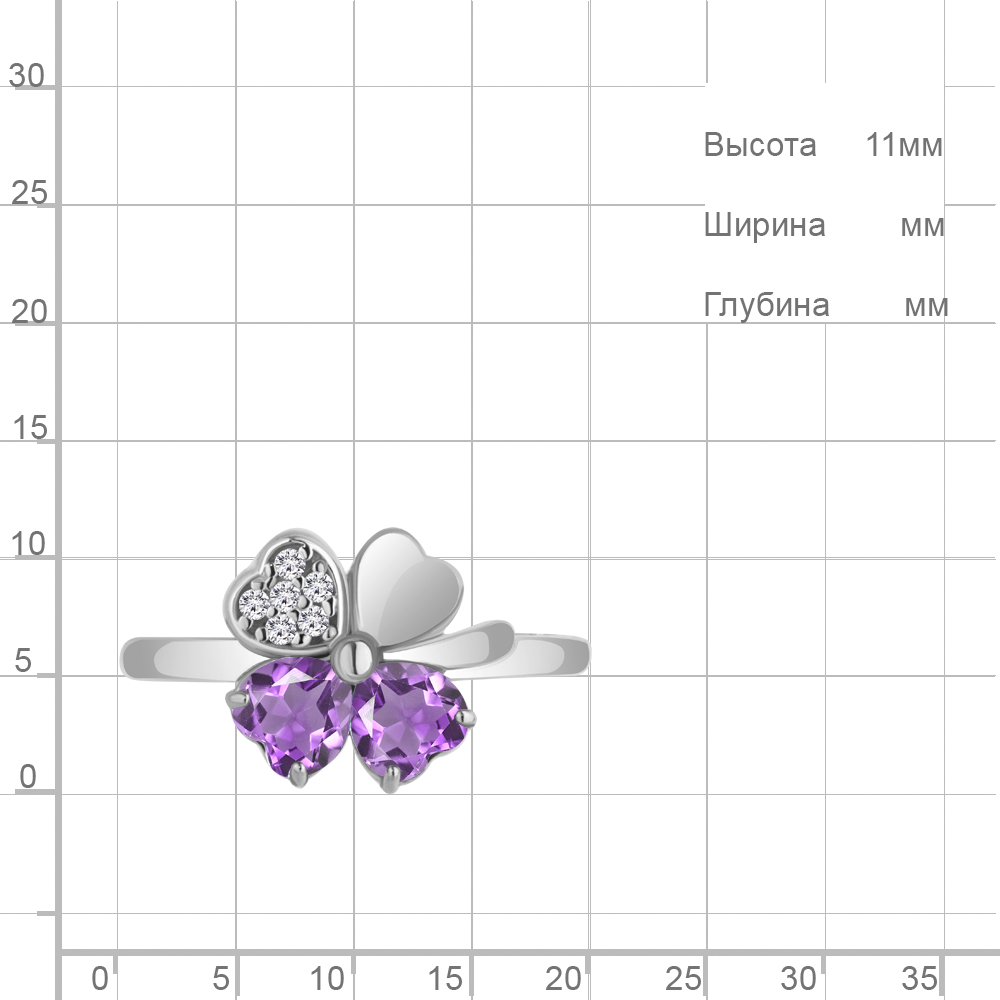 Кольцо из серебра 6922604А