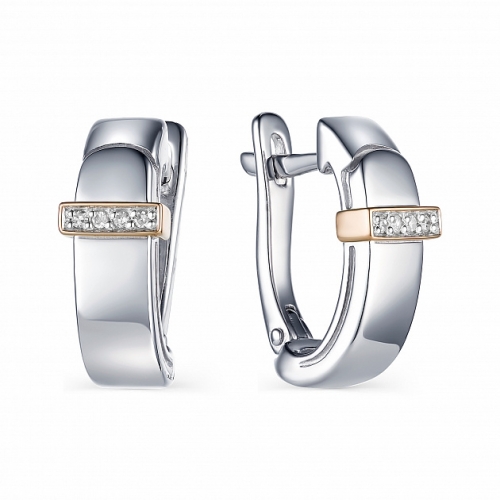 Серьги из серебра 02-1583/000Б-00