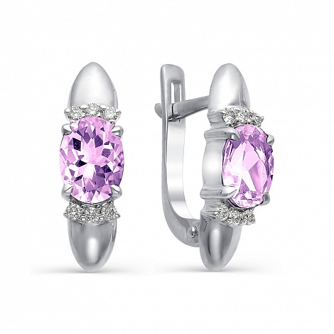 Серьги из серебра 02-0273/00АМ-00