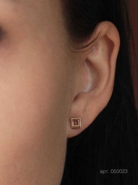 Пусеты из красного золота 585 пробы 050023