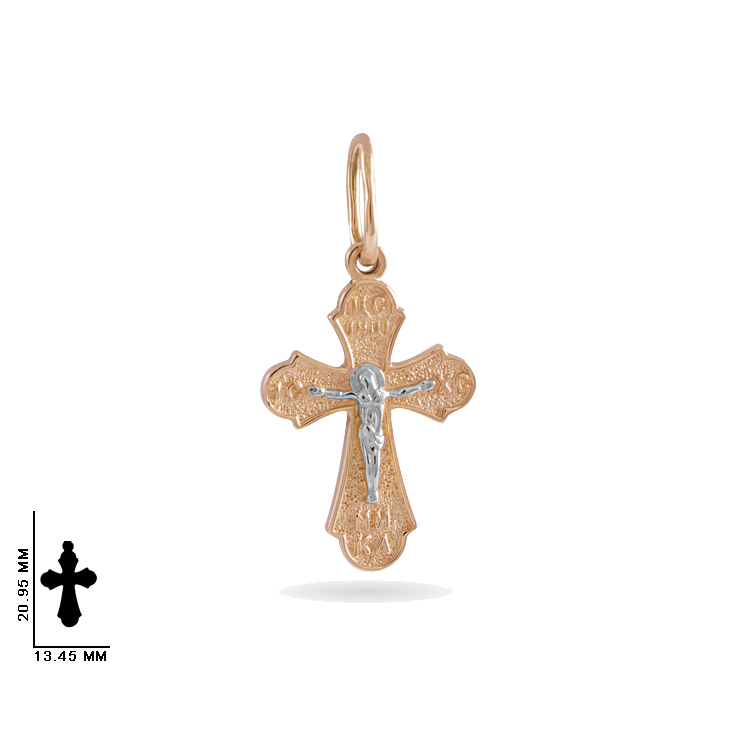 Крест из красного золота 585 пробы 51080051