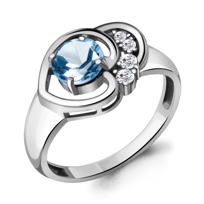 Кольцо из родированого серебра 925 пробы 6932505А