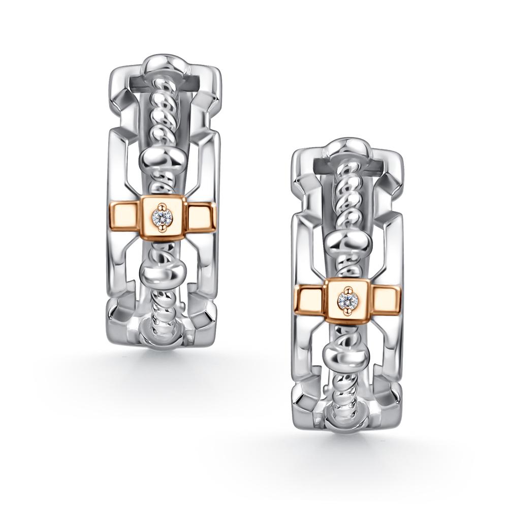 Серьги из серебра 02-4872/000Б-00